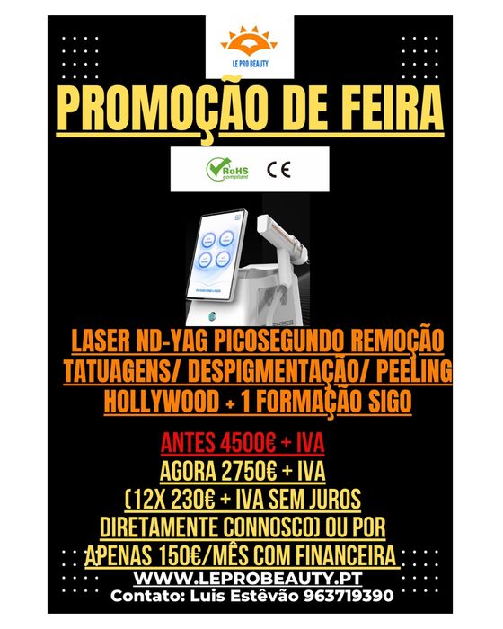 Laser ND-YAG Picosegundo Remoção de tatuagens/ Despigmentação + Curso