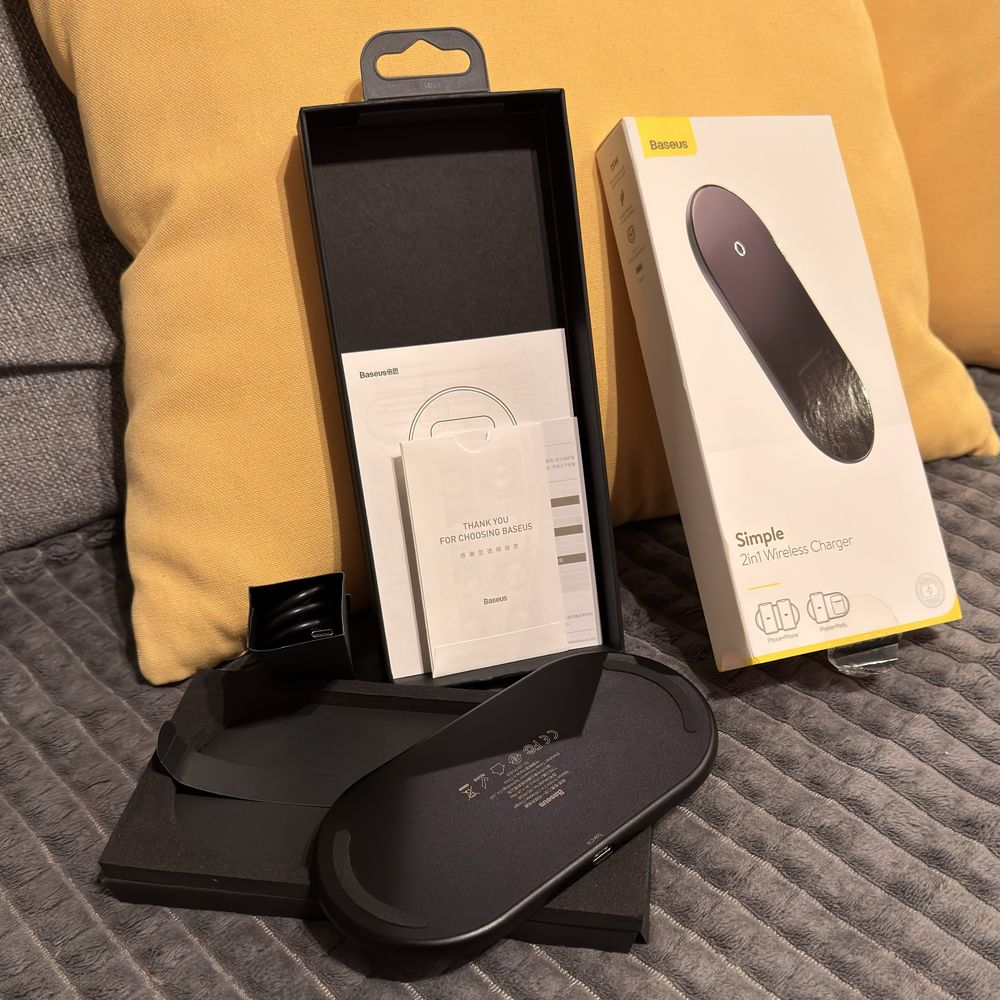 Ładowarka bezprzewodowa Qi BASEUS BS-W508 Simple Pro 2w1