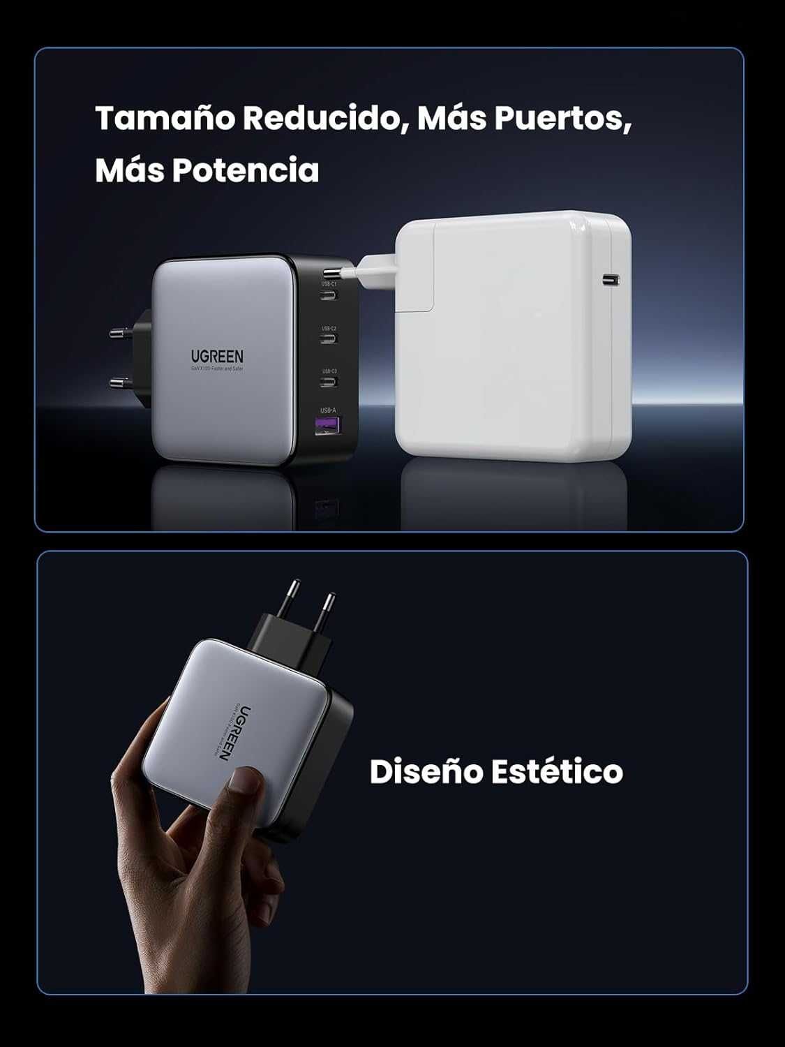 Adaptador de Carregamento | Tecnologia GaN X 100w | iPhone iMac iPad