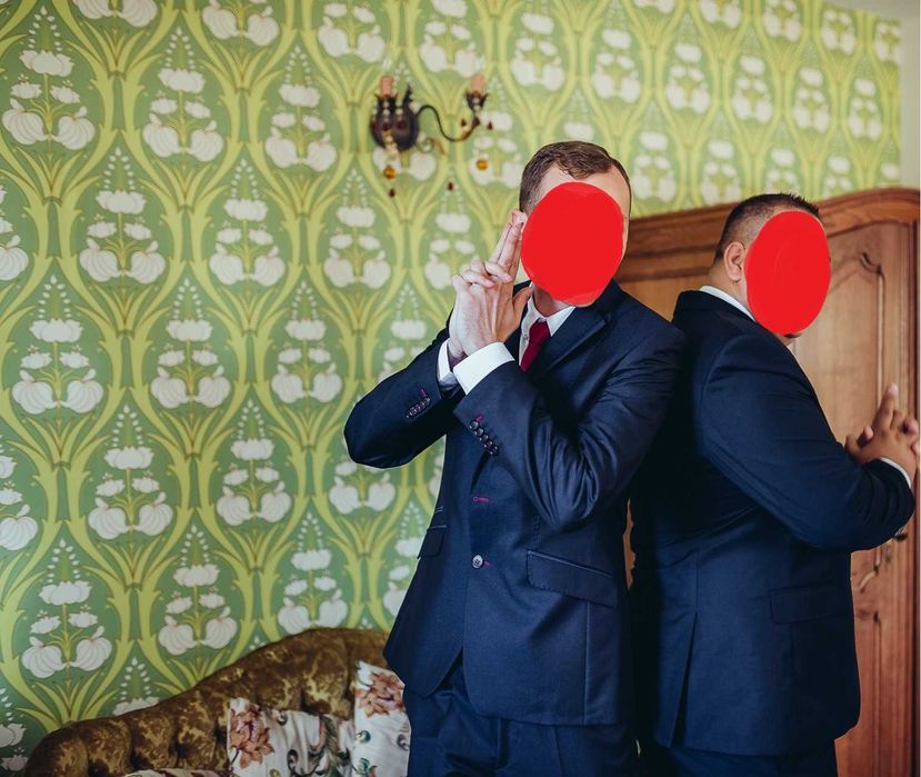 Garnitur męski, czarny, elegancki, garnitur ślubny, gratis koszula