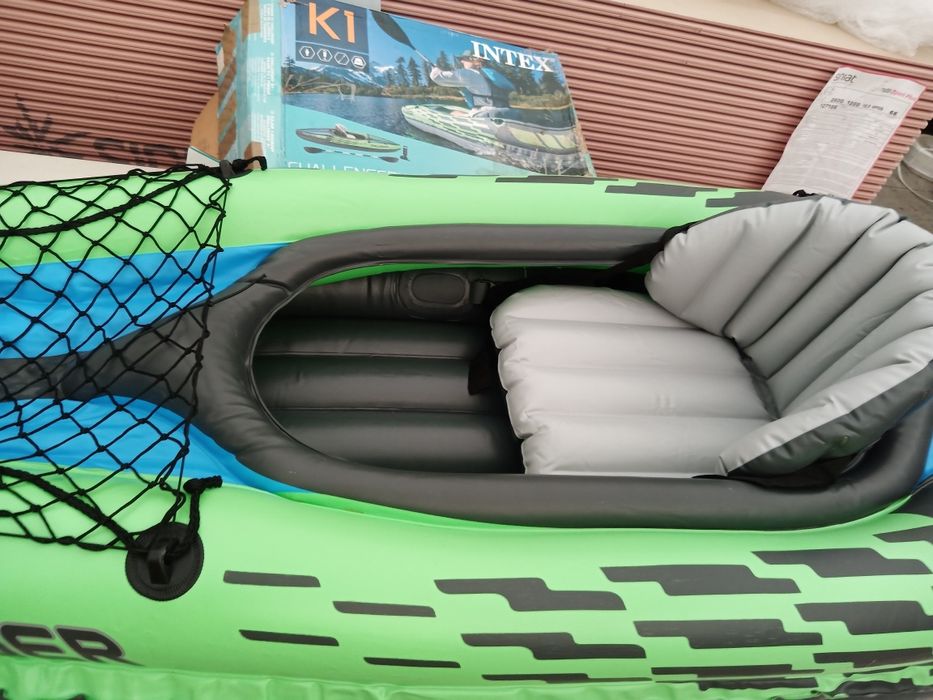 Dmuchany kajak INTEX Challenger K1 pneumatyczny 1 osobowy Nowy wiosło