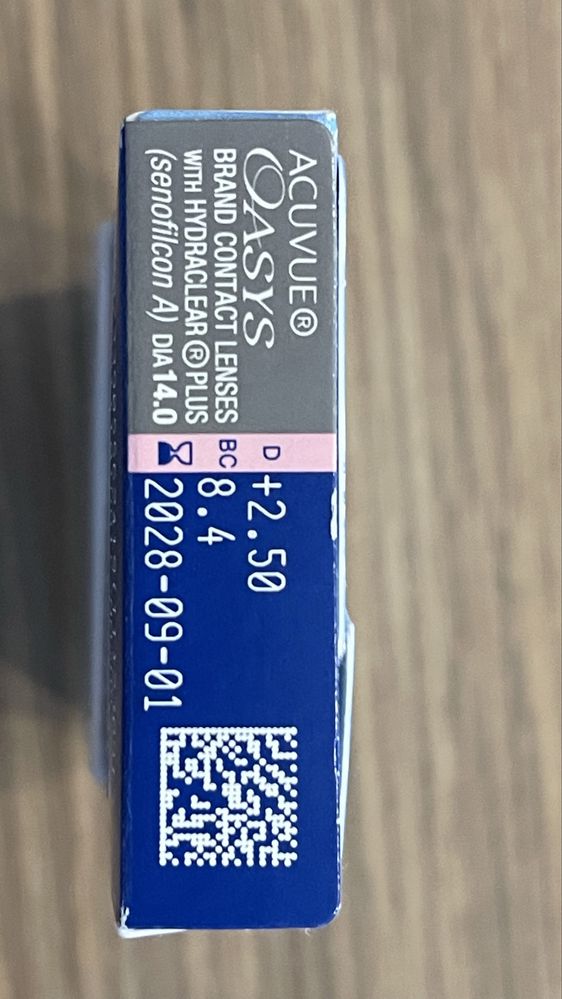 Soczewki 2 tygodniowe Acuvue oasys moc +2,5