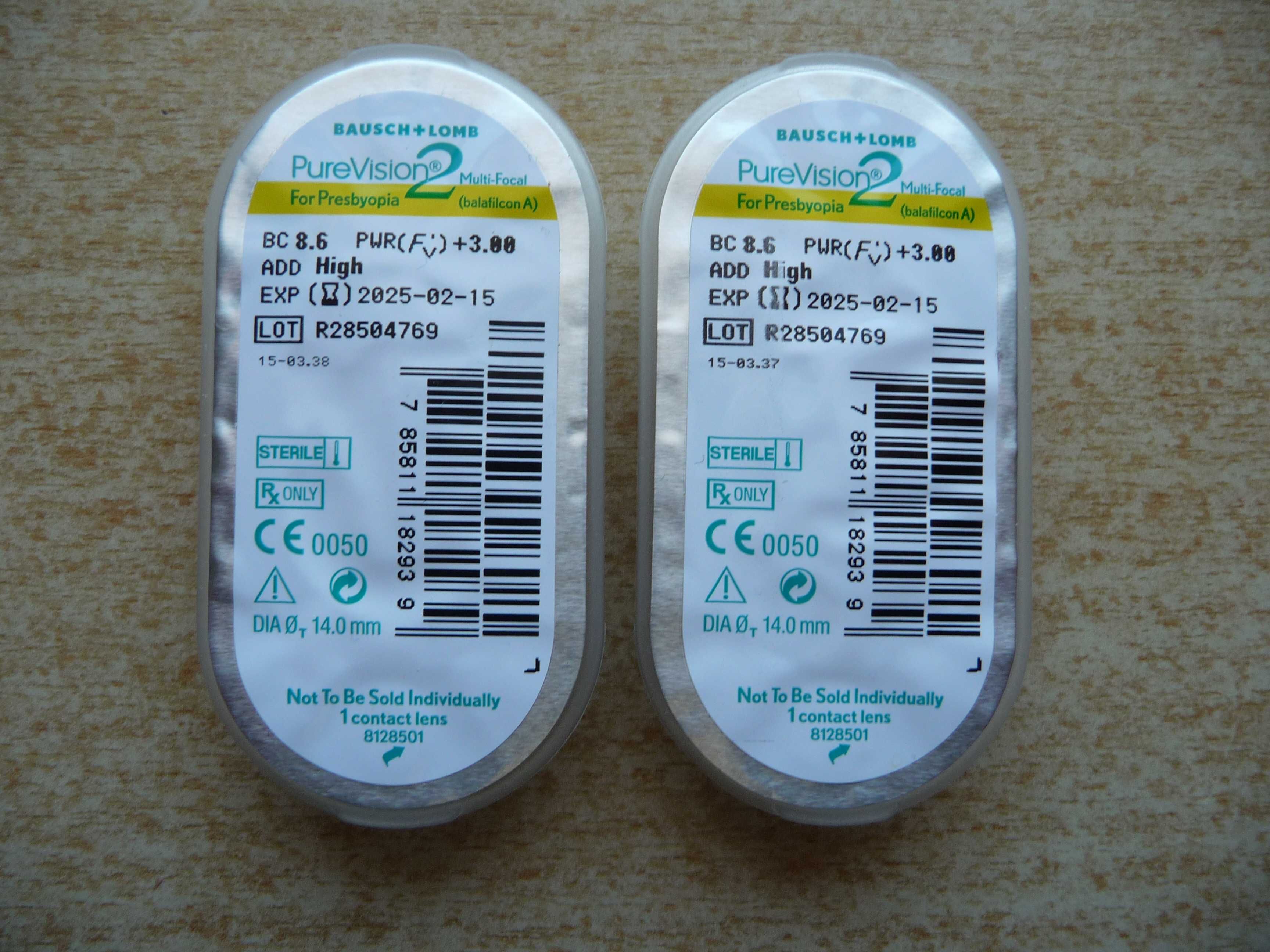 Soczewki kontaktowe progresywne PureVision 2 for Presbyopia +3