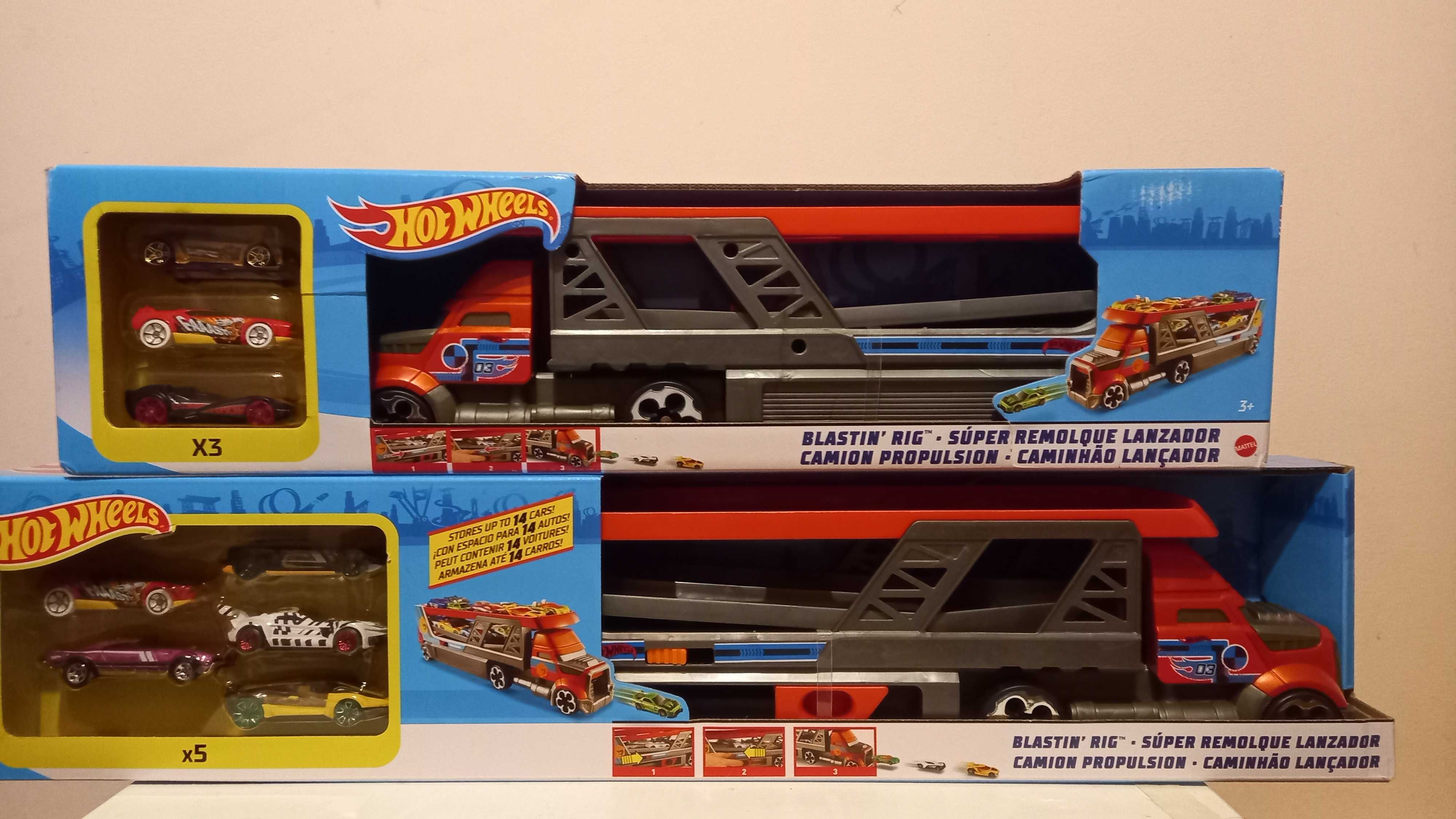 Hot wheels blastin rig перевізник з пускачем Disney mack transporter