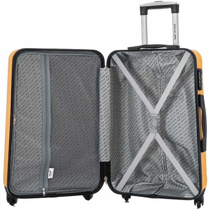 WINGS Walizka Średnia 24" KST01 KESTREL M 63L ABS+ 4 Kółka D.GREY