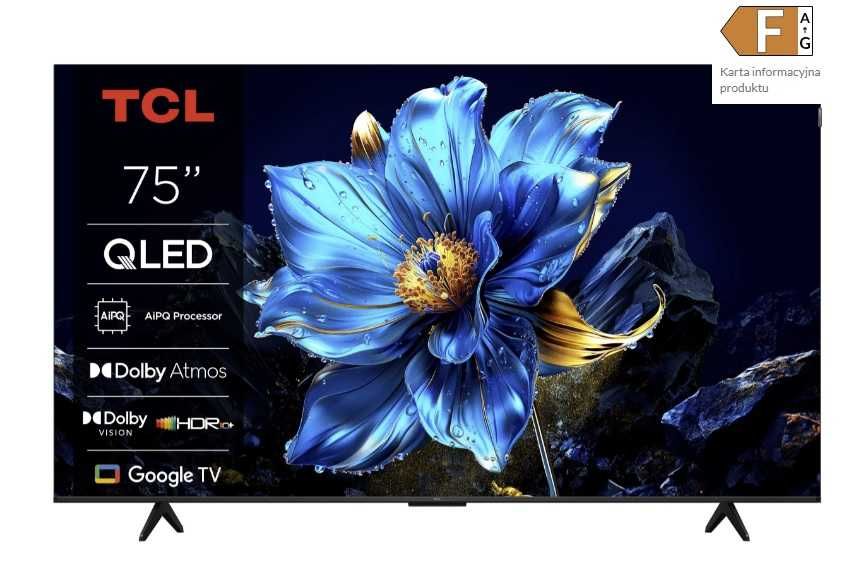 Telewizor QLED TCL 75P7K 75" 4K Wifi Smart TV: Google TV, Bluetooth