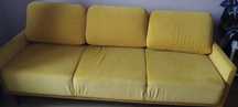 Sofa puszman kanarkowa rozkladana