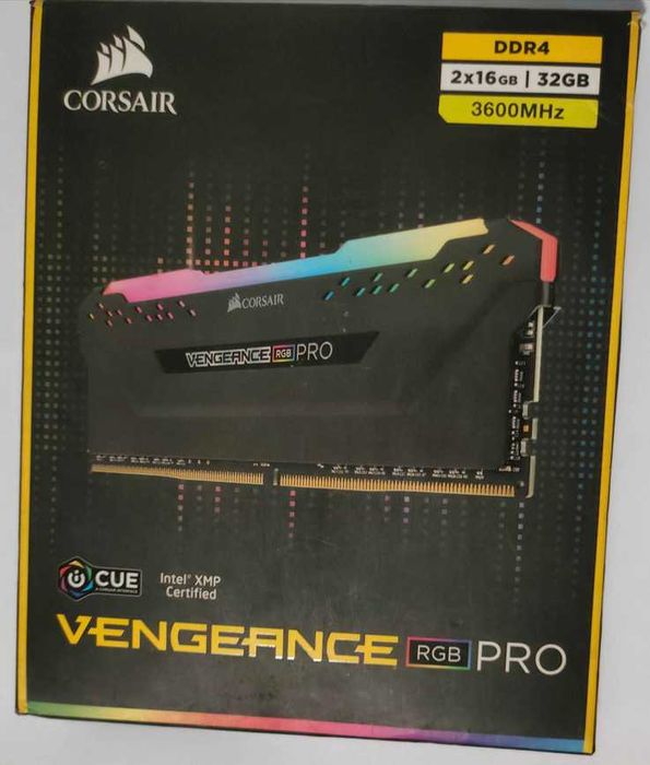 RAM DDR4 Corsair Vengeance RGB PRO 32GB (2x16GB) 3600MHz CL18 XMP