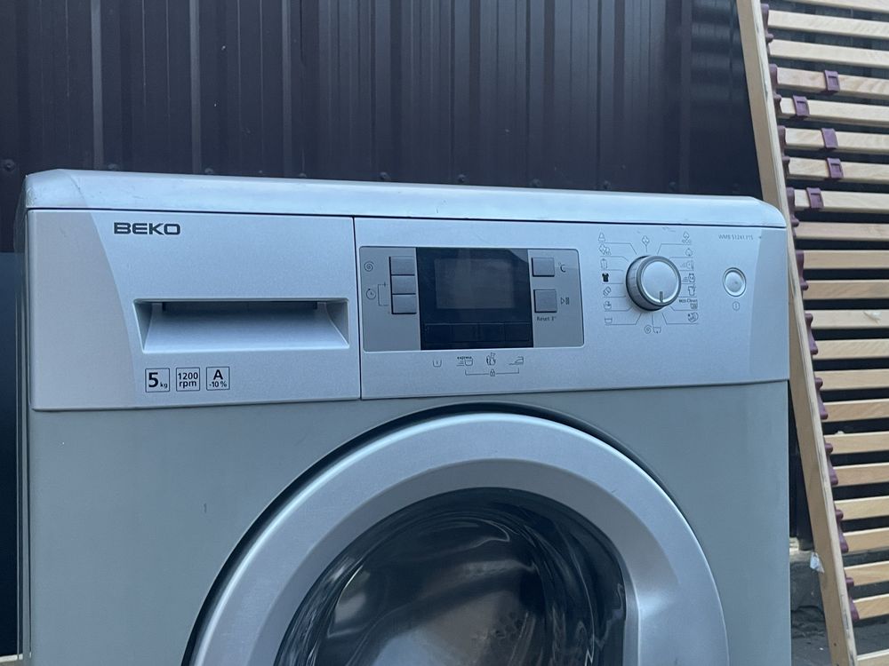 Сіра пральна машина Beko 5 кг 1200 об A+ 45 см. Стиралка Пралка Європа