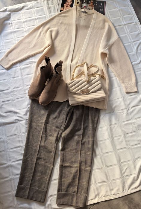 Spodnie Damskie W Kratę Cinique r. 42/44