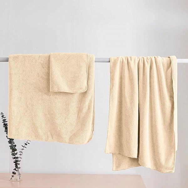 Ręcznik 50x90 Mikrofibra Szybkoschnący Chłonny Active 380 g/m2 Beż