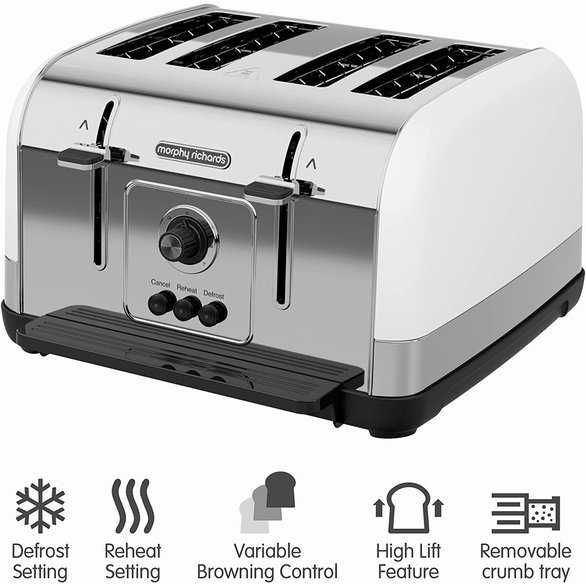 Morphy Richards Venture 240134 кухонный тостер 4 місця 1800w(Британія)