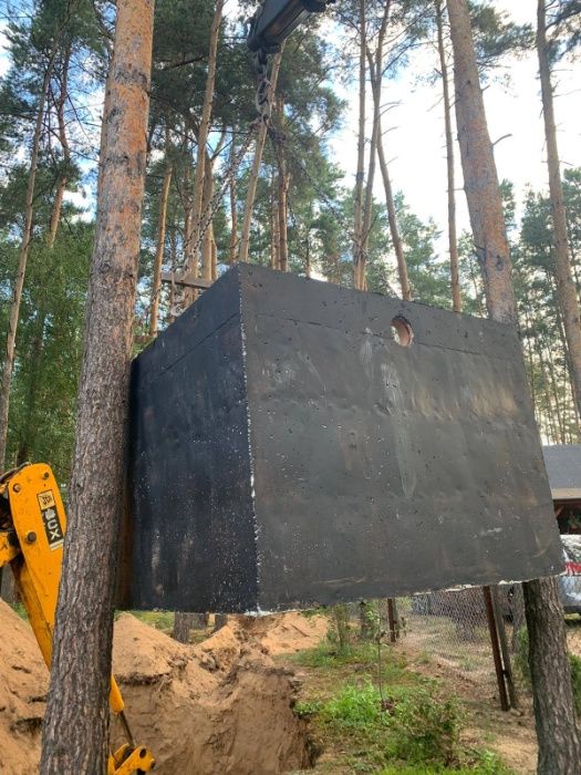 szamba betonowe, zbiorniki na szambo, zbiornik na deszczówkę, montaż