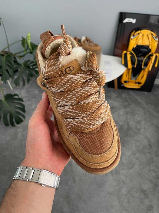 41 (26 см) UGG Lowmel Sneaker Platform Chestnut зимові уггі угг хутро