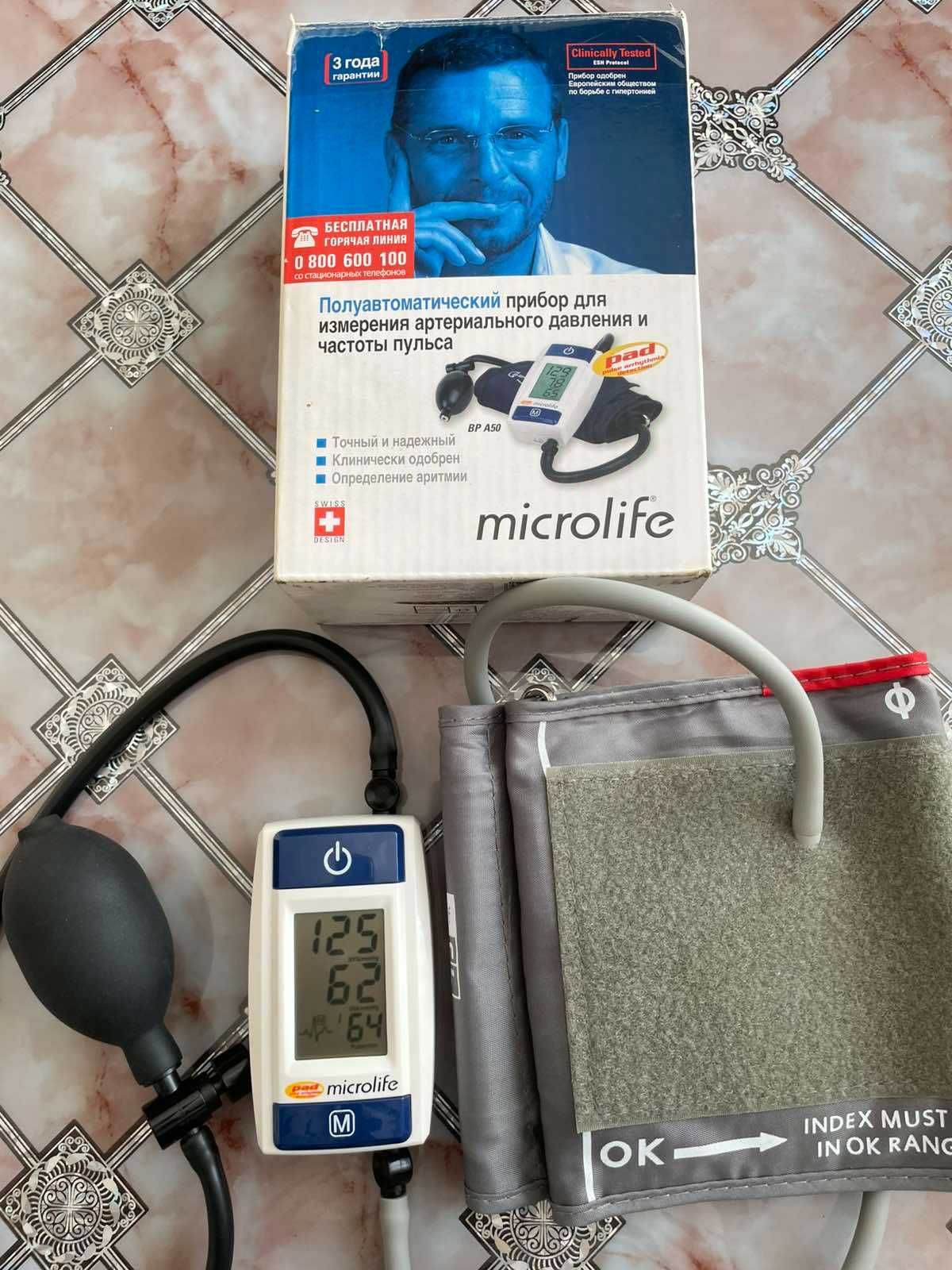 Тонометр Microlife. Полуавтомат.