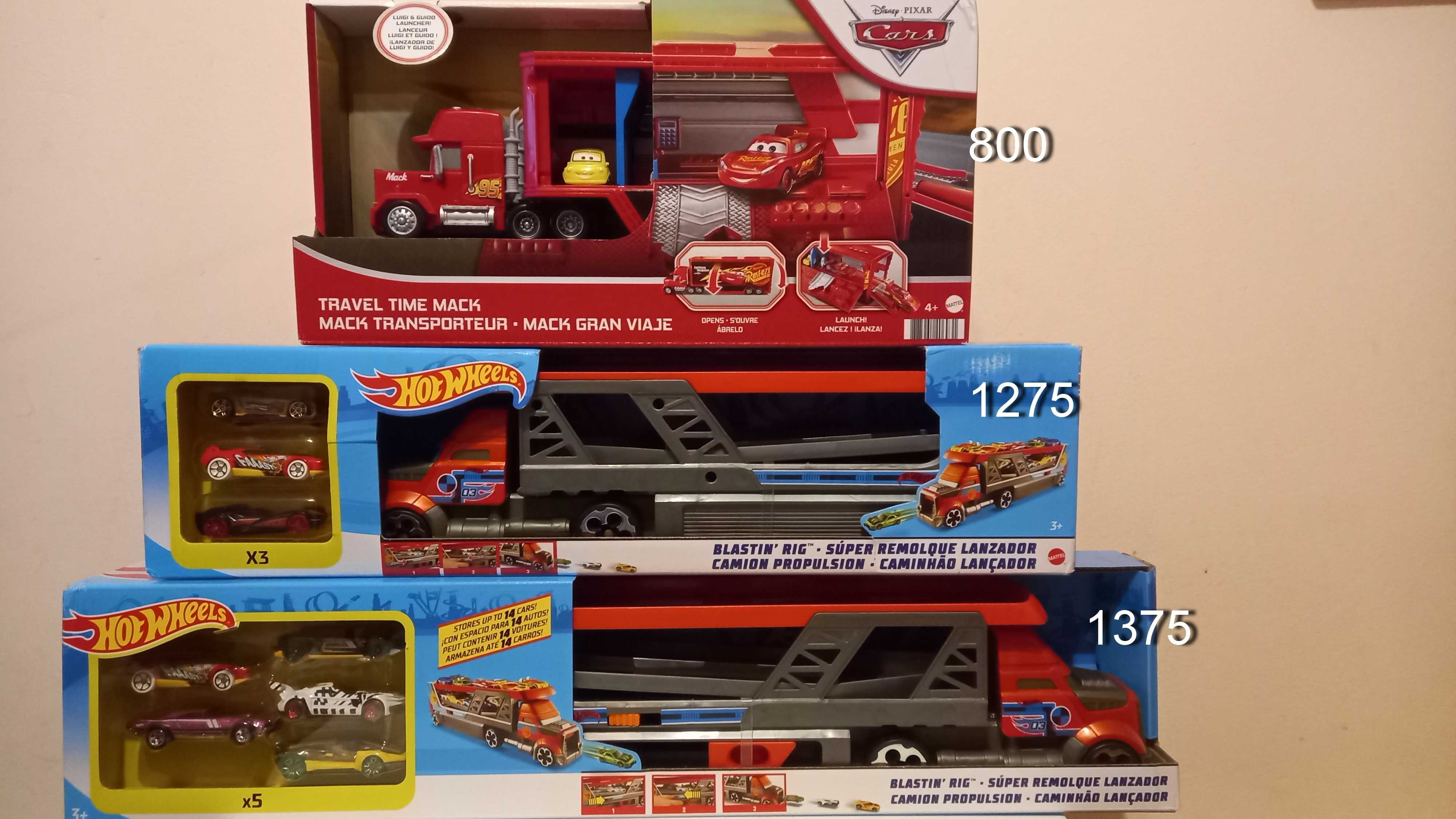 Hot wheels blastin rig перевізник з пускачем Disney mack transporter