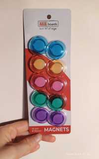 Zestaw magnesów kolorowe magnesy 10 sztuk