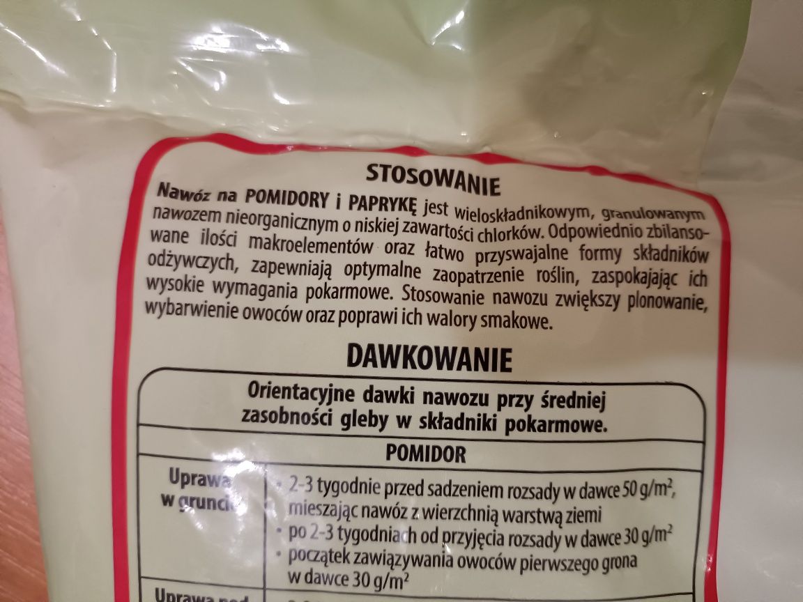 Nawóz na pomidory i paprykę Ogród Start 2 kg