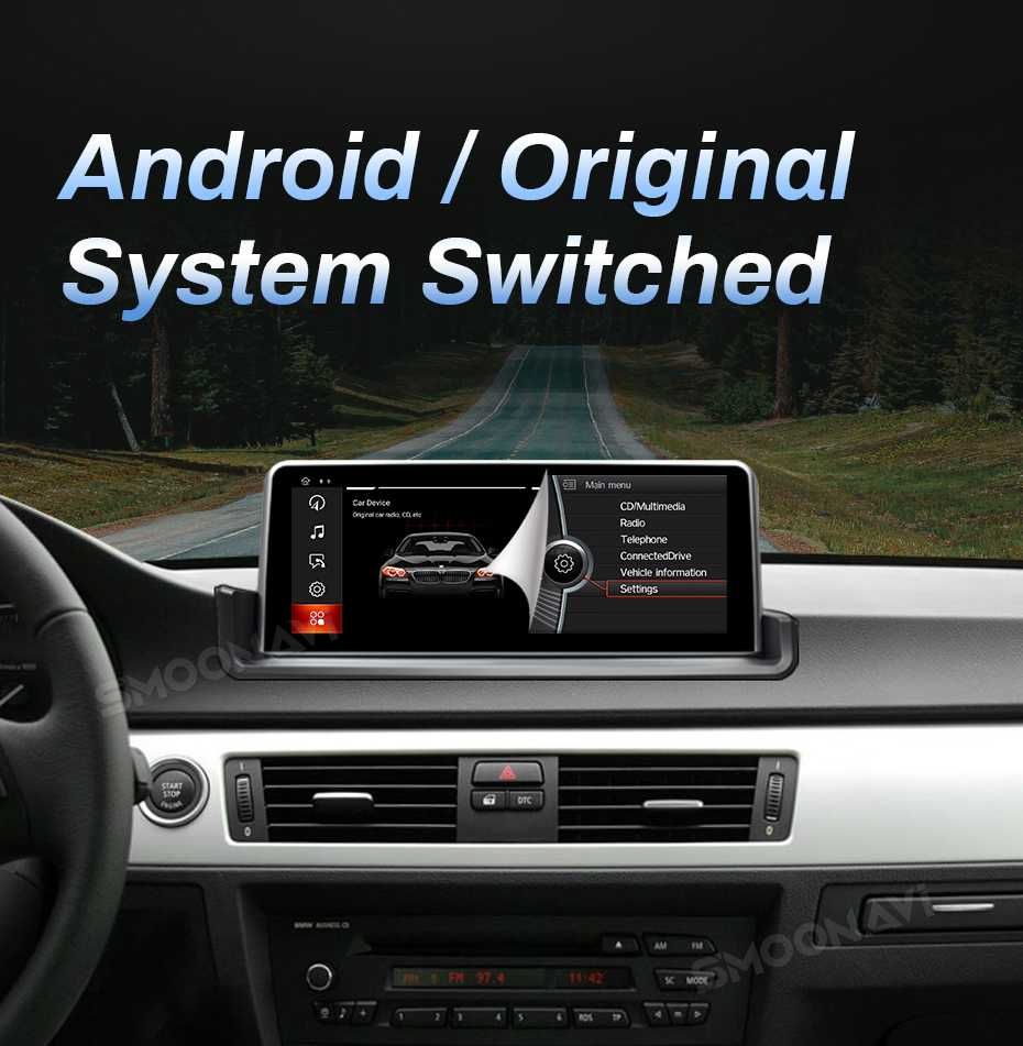 Rádio ANDROID BMW Série 3 * NOVO * 4GB RAM * E90/E91/E92/E93 *