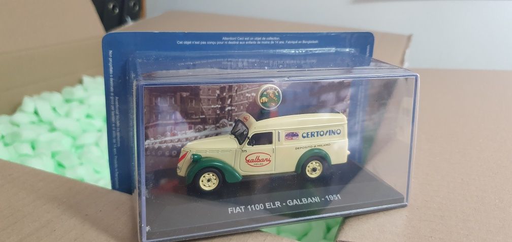 Miniatura carrinha vintage altaya 1/43  Fiat 1100 Galbani 1951