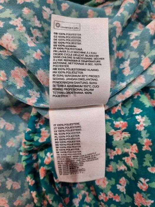 Turkusowa bluzka w drobne kwiatki - H&M