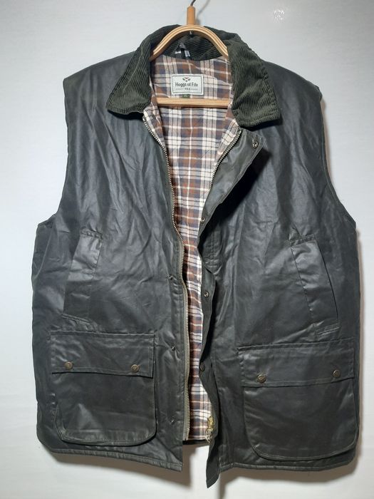 Hoggs of Fife ваксований жилет Padded waxed waistcoat XL made England