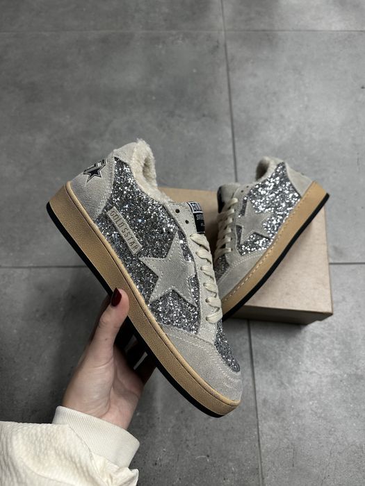 Кеди кросівки жіночі 38ggab golden goose голден гус сірі на хутрі/зима