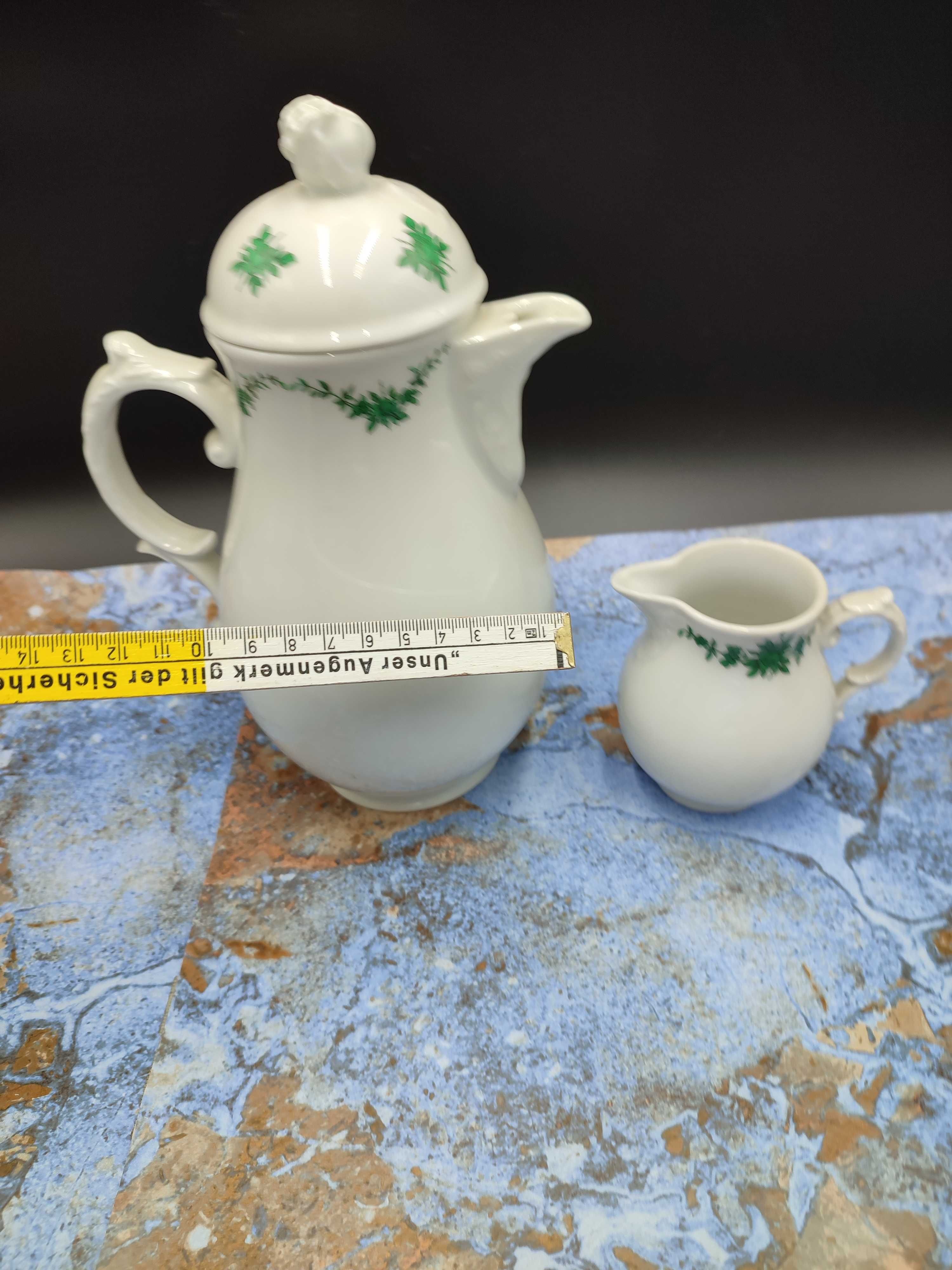 Porcelanowy dzbanek Fustenberg - róża + mlecznik - design 2676