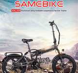 Samebike xwlx09 bicicleta dobrável elétrica, com 20 "pneus gordos 500w