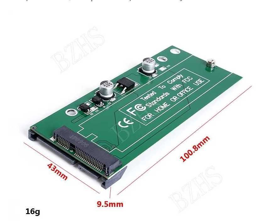 Adaptador disco M.2 mSata (6-12 pinos)-SATA 3