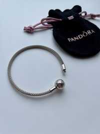 Срібний браслет Pandora (оригінал з мішечком). Мінімалістичний браслет