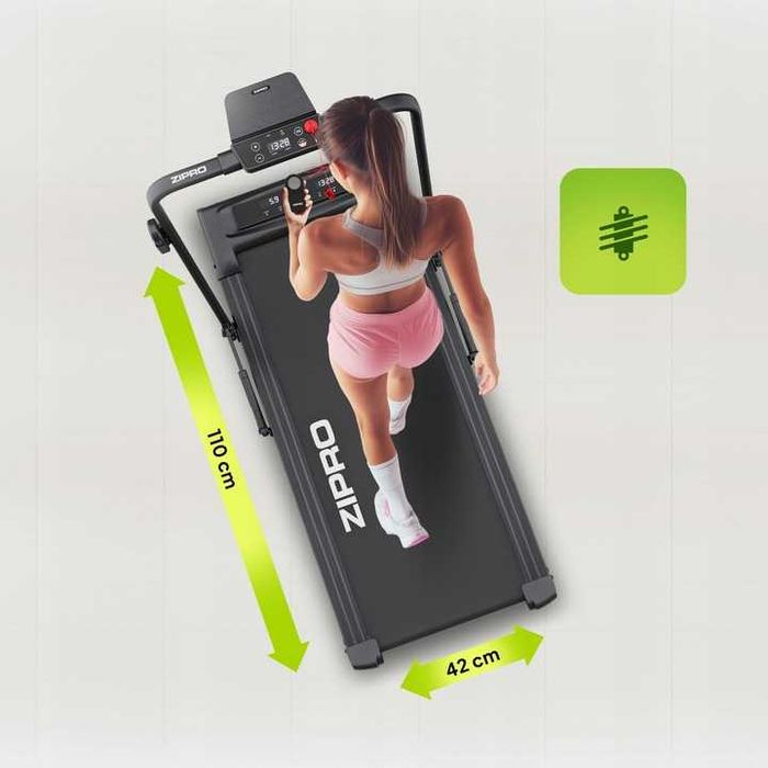 Bieżnia Składana Pod Łóżko do ćwiczeń fitness 12km/h Silnik 990W 110kg