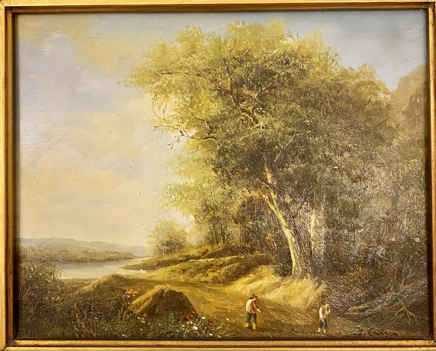 Quadro óleo sobre tela, com moldura