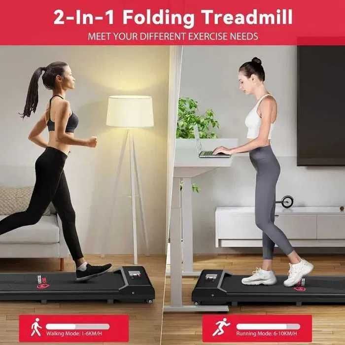 Бігова доріжка Treadmill до 120 кг 1100 Вт 6 км/год тиха компактна ТОП