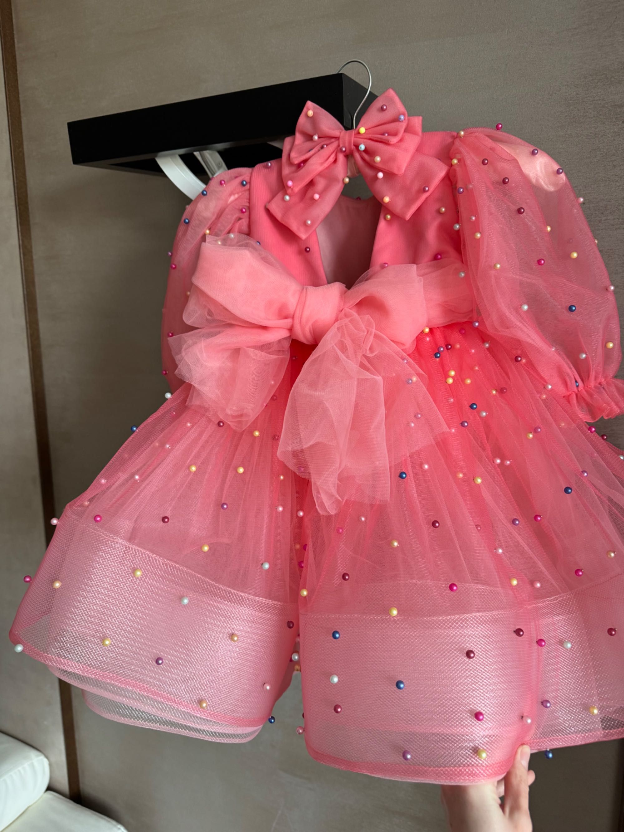Святкове дитяче плаття рожеве 3 роки (98см)