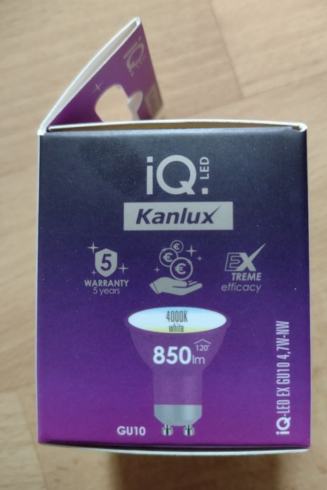Kanlux Żarówka LED LEDEX GU10 4,7W=89W NW 4000K neutralna biała 850LM