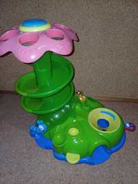 Brinquedo imaginarium, espiral, pista, criança, jogo, bola, carro