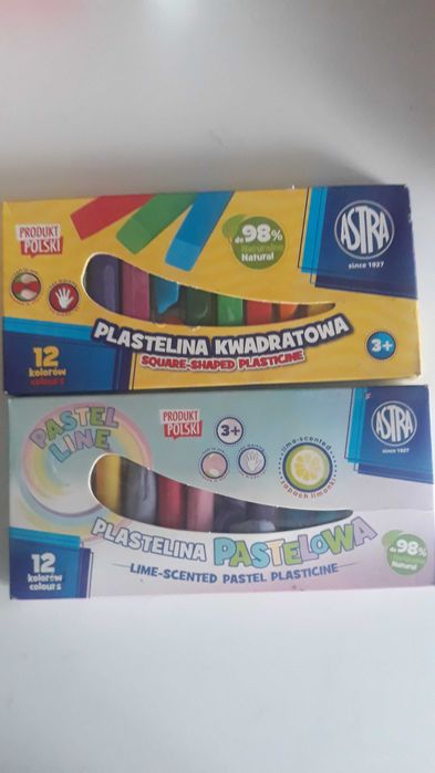 Plastelina pastelowa i kwadratowa Astra