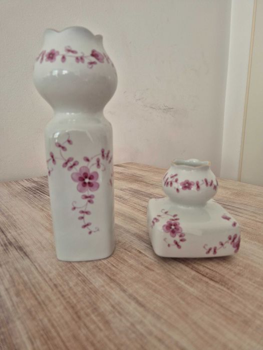 Porcelanowy wazon ze świecznikiem.Fine Lichte China GDR