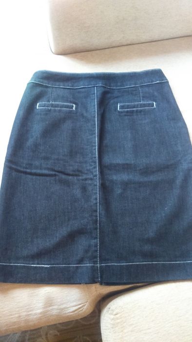 Spódnica jeans granat M-L dżins elastyczny