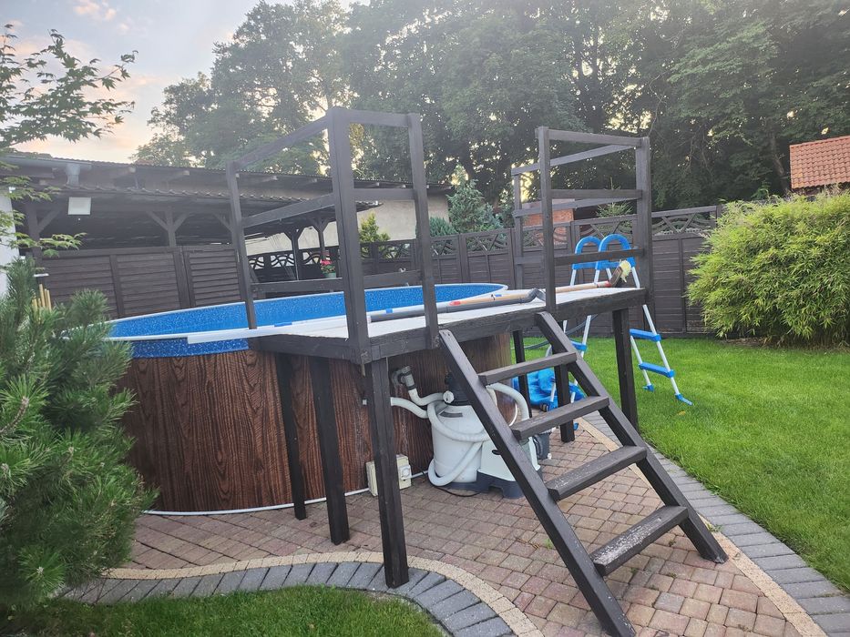 Basen kanadyjski 366 cm  komplet z pompą generator chloru