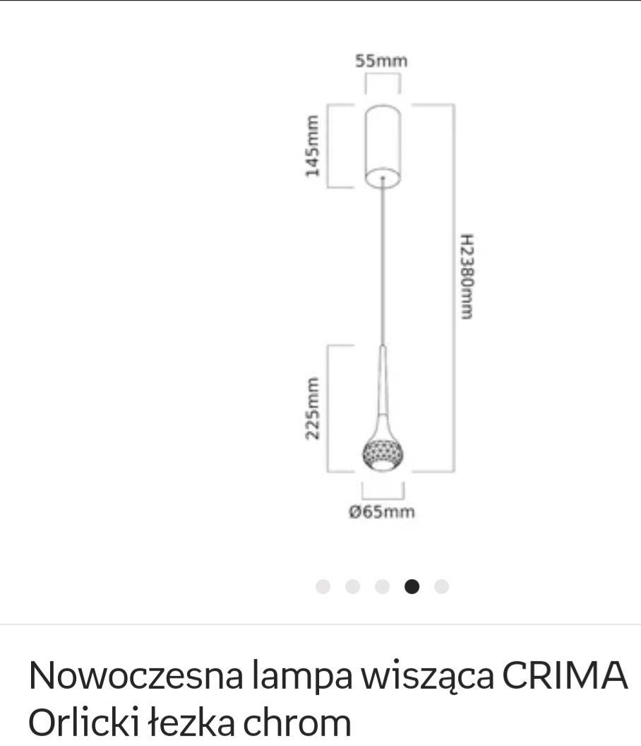 Lampa wisząca Crima Orlicki