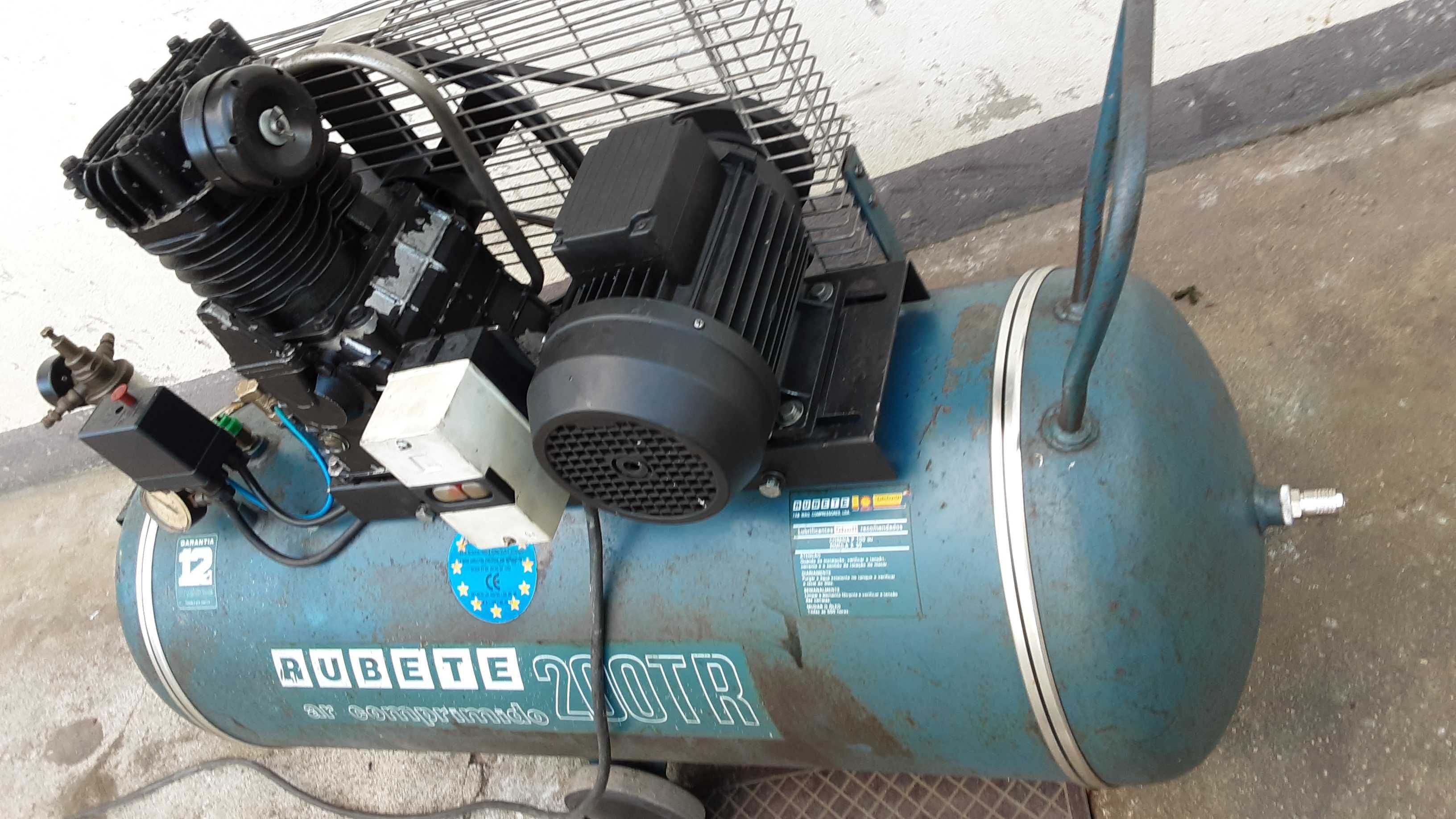 Compressor rubete 200 litros cabeça nova
