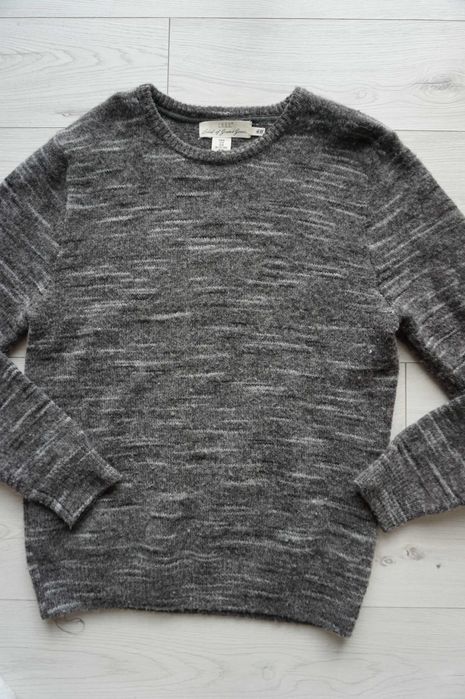 szary melanżowy sweter~ h&m r.38/40