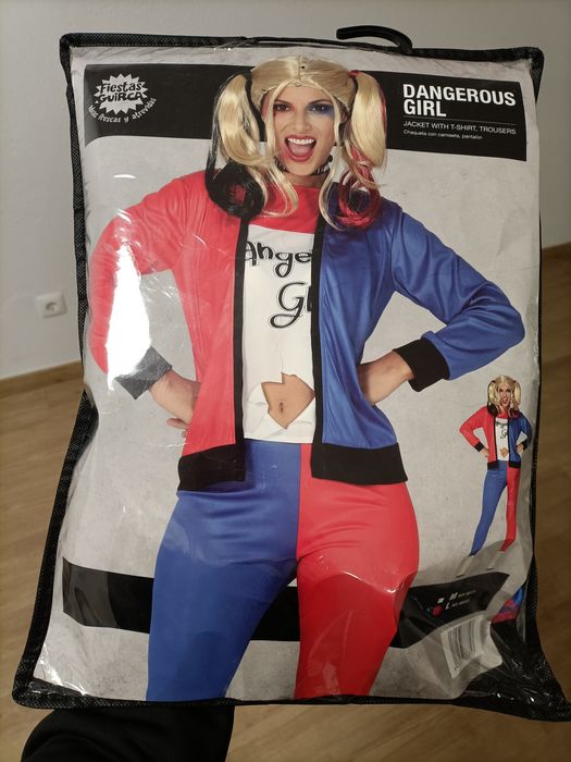 Fato Harley Quinn e acessórios