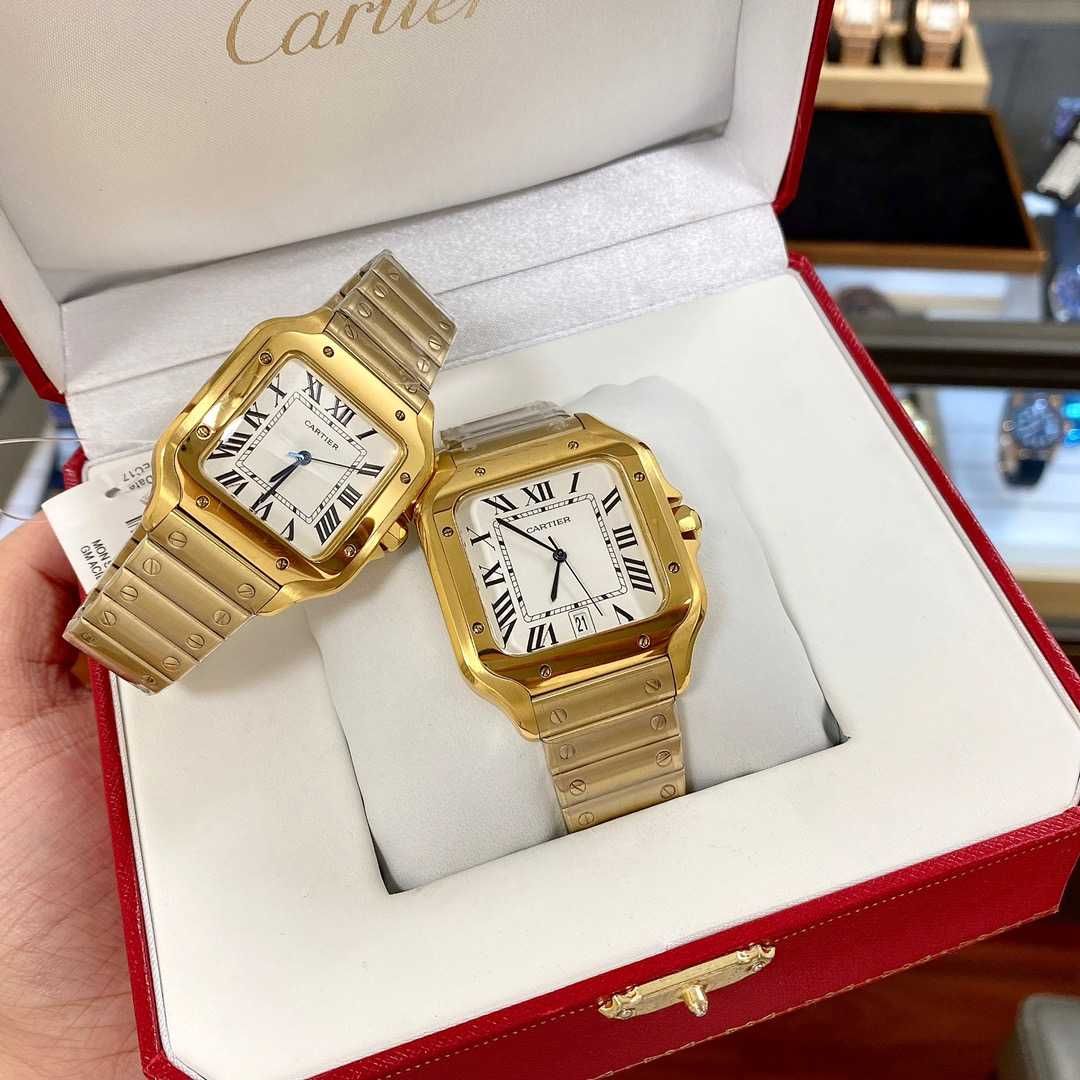 Cartier Santos de Cartier Gold z mechanizmem automatycznym