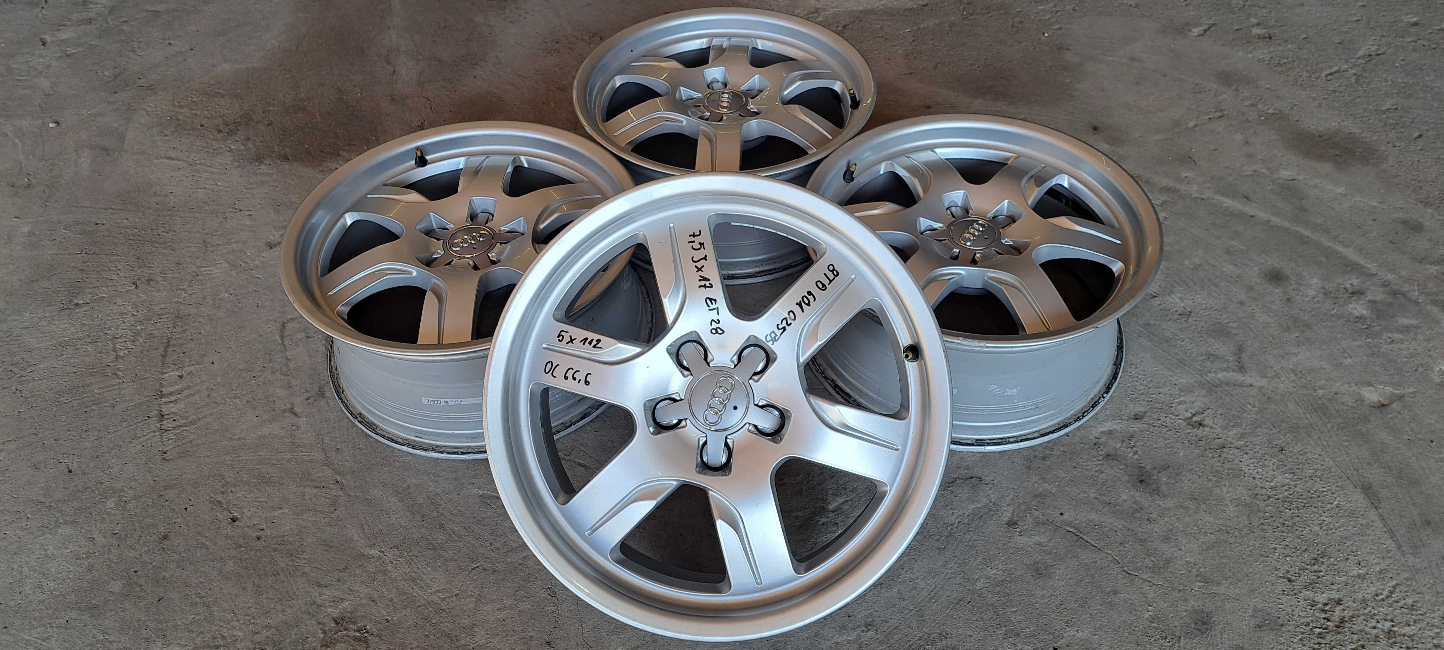 Felgi aluminiowe 7,5jx17 et28 5x112 8T0 Audi