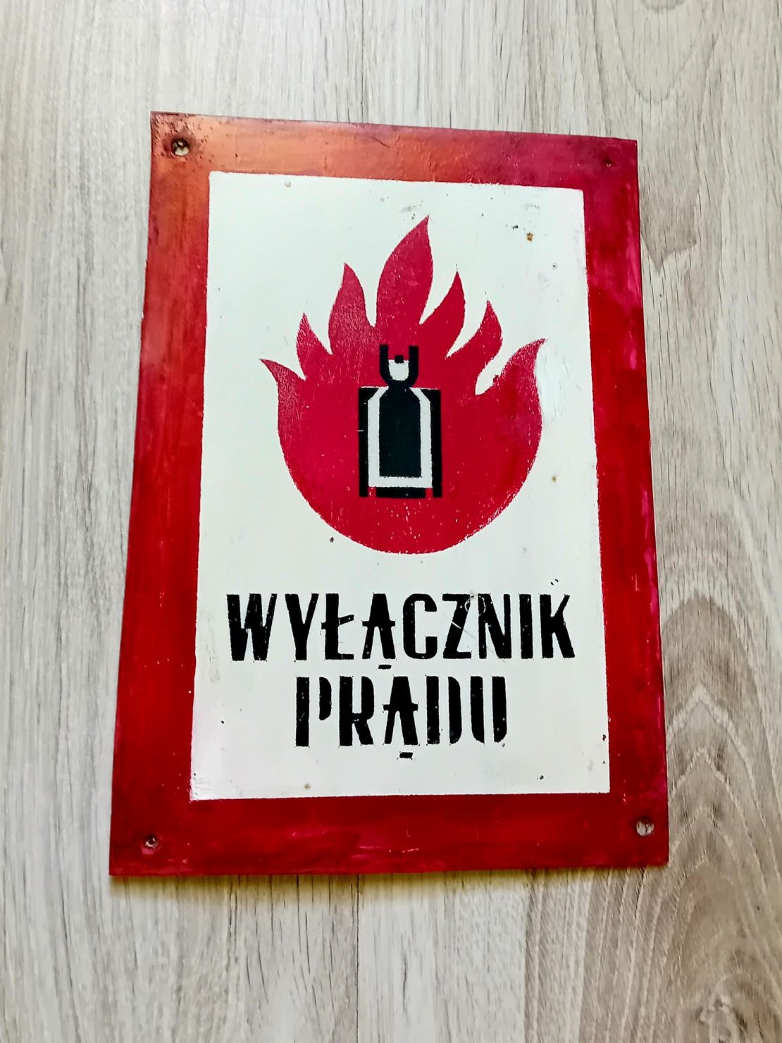 Tabliczka blaszana PRL