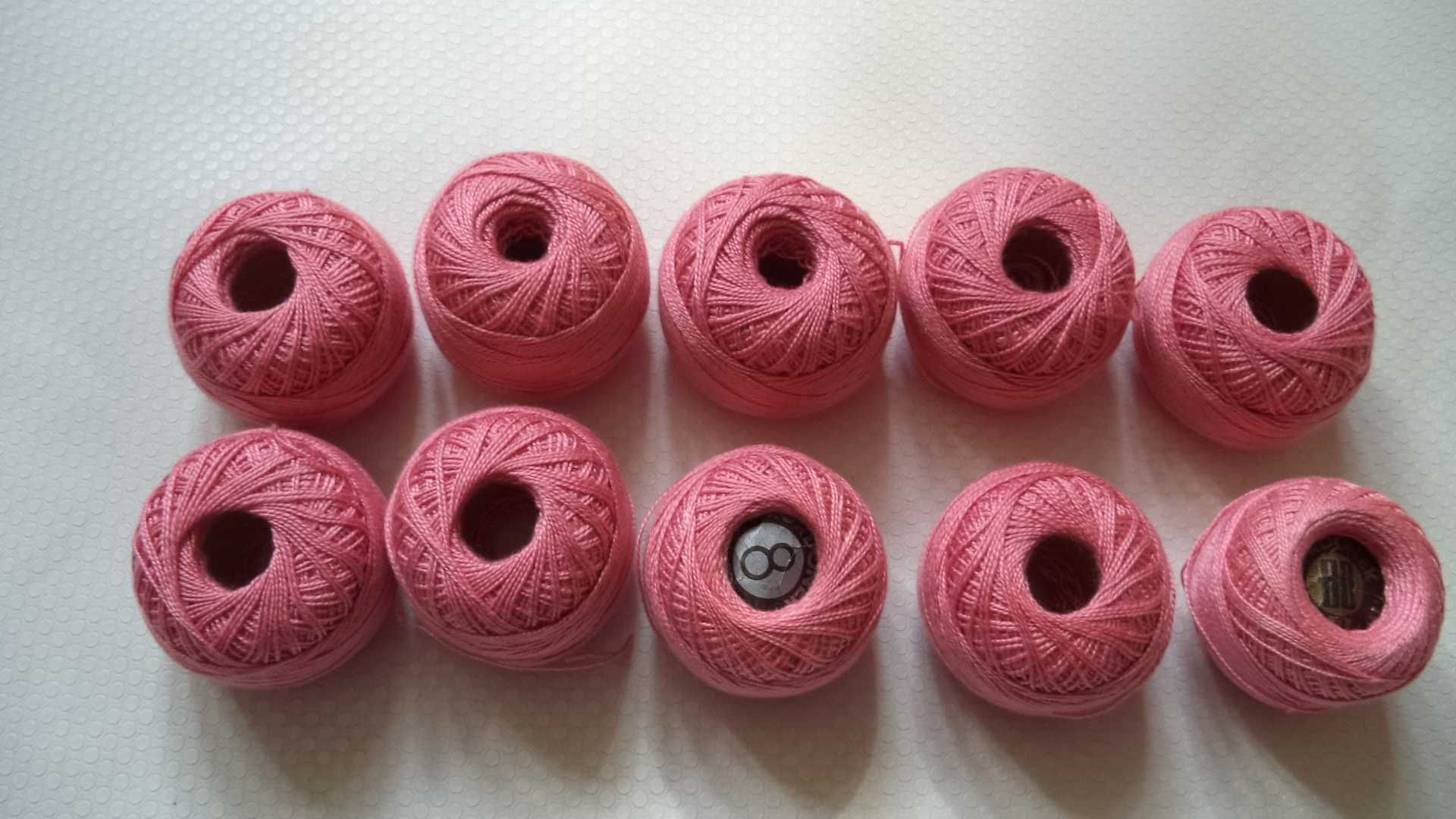 Kordonek różowy 9 sztuk