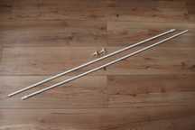 pojedynczya karnisz biały teleskopowy 120-230 cm